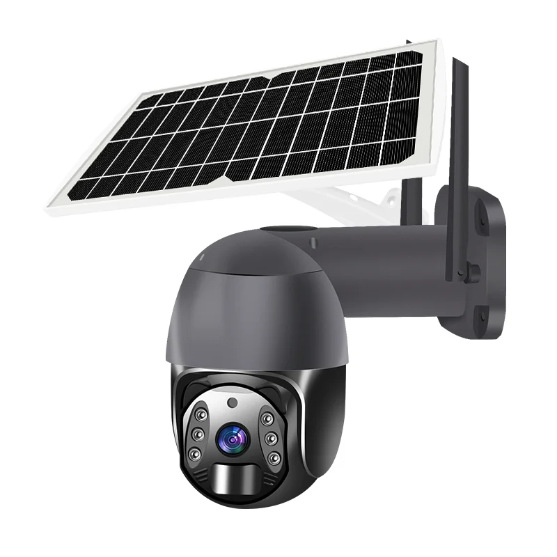 3MP 4G LTE /WIFI Solar Powered Cameras Battery CCTV Security Outdoor PTZ Camera PIR Automatic Video Recording Cam