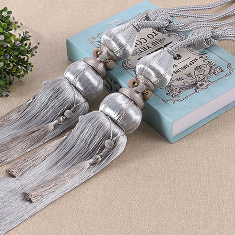 Wholesale European Style Curtain Rocket Ball Rope Hanging Ball Tassel Tie Rope Curtain Decoration