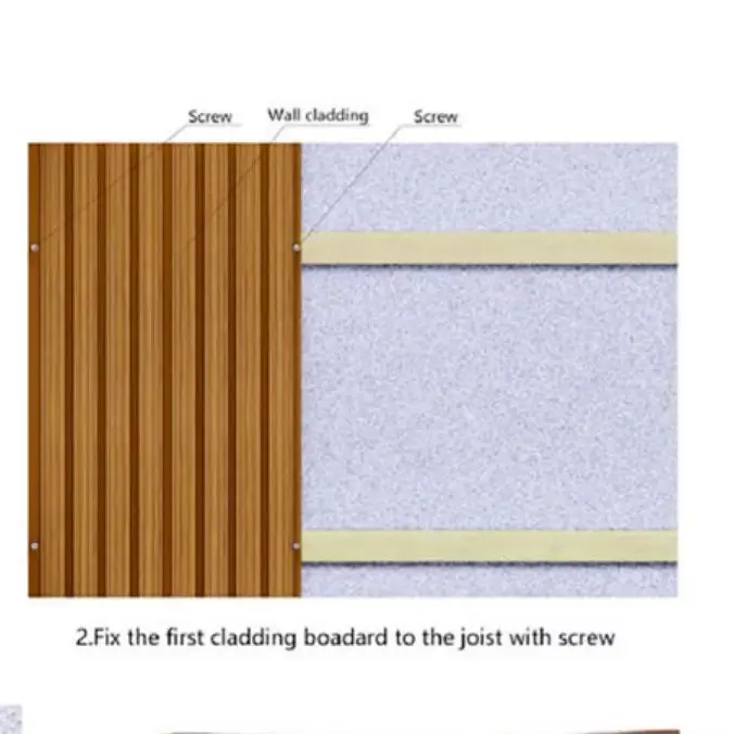 Modern WPC Wall Panel Boards Fireproof and Moisture-Proof with Geometric Pattern for Exterior Application