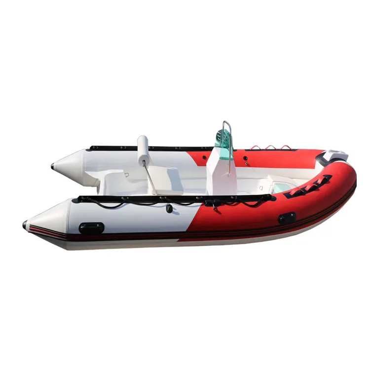 china wholesale cheap hypalon material rigid fiberglass hull inflatable fishing cabin rib boat