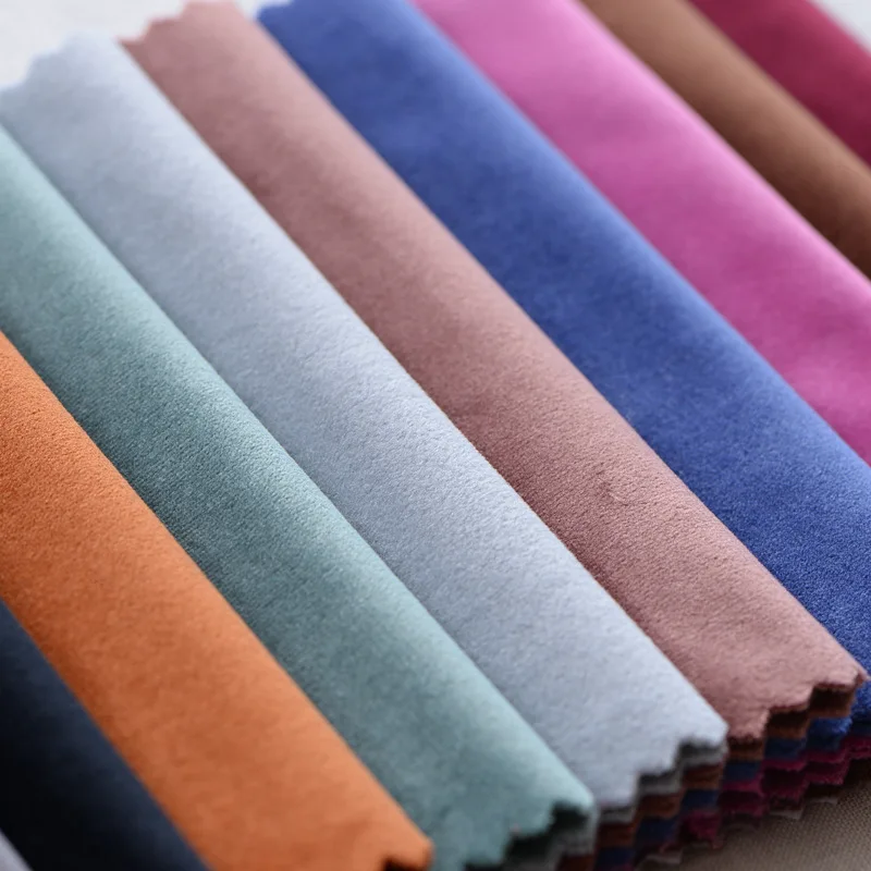 Home textile luxury waterproof plain 100% polyester velvet upholstery fabric for curtain and sofa