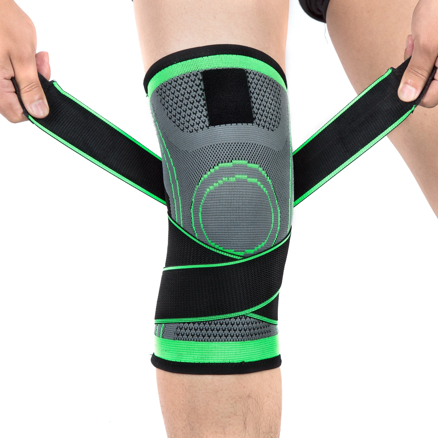 adjustable rom athletics  sports wear orthotics leg brace support calf guard 3D weaving compression knee sleeve