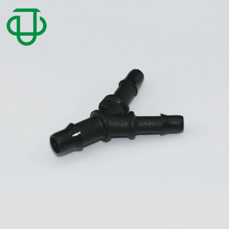 JU Plastic Reducing Easy Assembly Hose Barbed 3 Ways Wye Reduction Tube Fitting Barbed Y Shape Reducer Connector