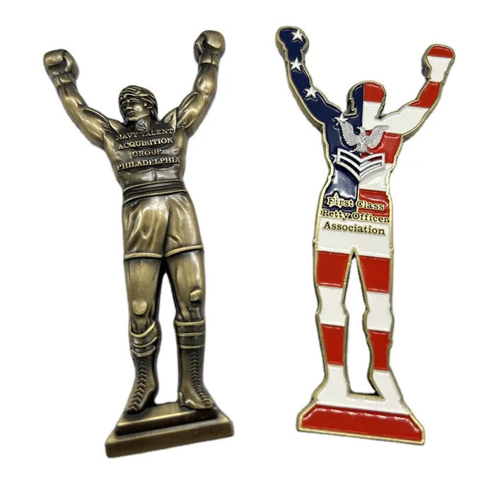 Metal crafts personal design custom anniversary challenge coin 3D gold soldier souvenir coin