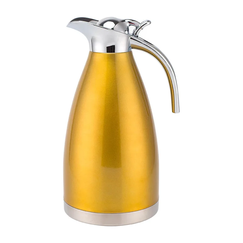 Cheap Stainless Steel 201 Thermal Coffee Carafe Plastic handle 12 Hour Heat 24 Hour Cold Retention Insulated Kettle Vacuum Flask