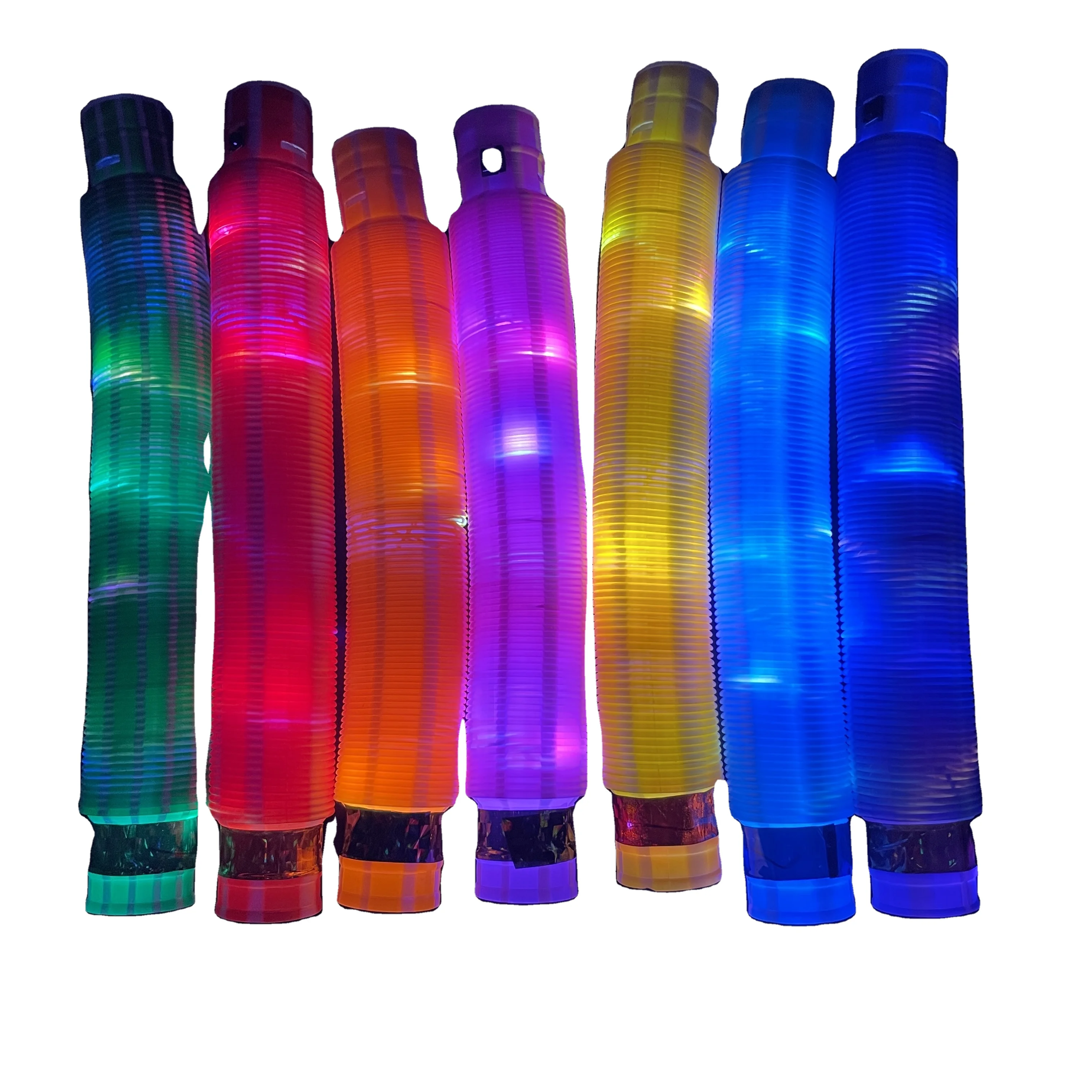 Непоседа со светодиодной подсветкой пластиковые поп-трубки сенсорные игрушки urchoice мелкую моторику для детей обучающие