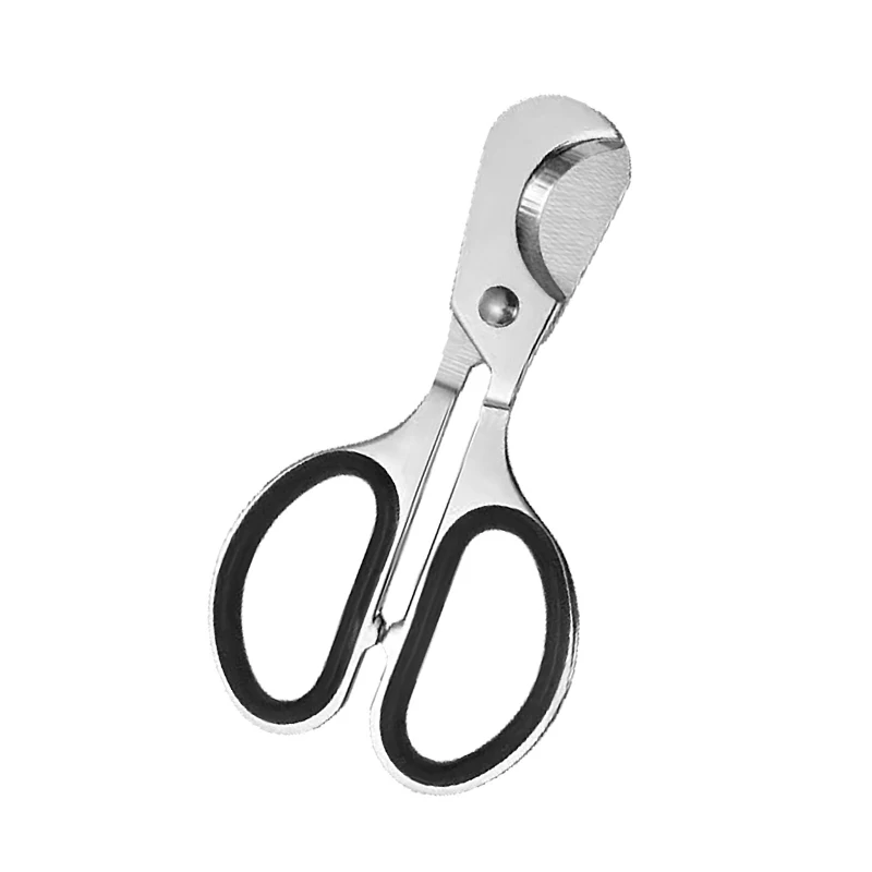 Super Sharp Double Blade Pocket Knife High Quality Stainless Steel Silver Portable Rubber Ring Cigar Cigar Scissors Accessories