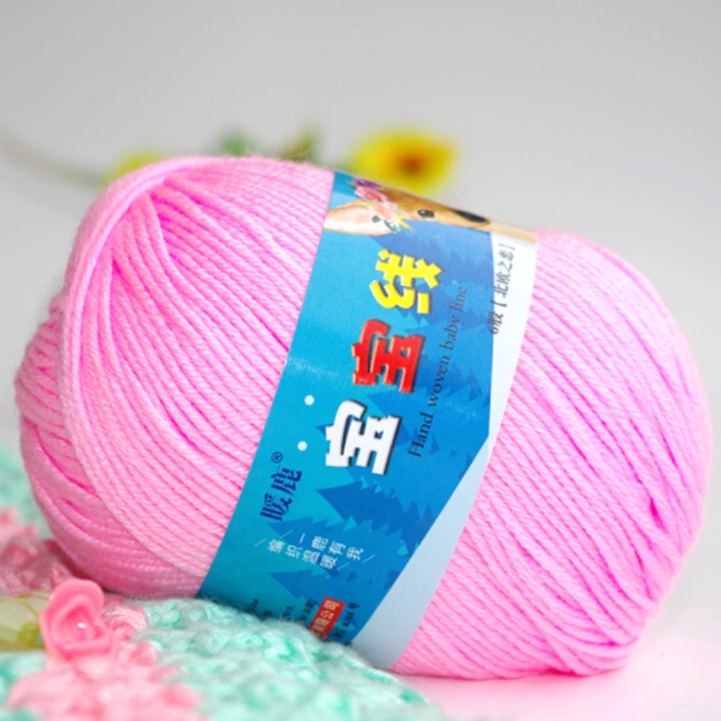 colorful factory OEM cotton milk 6ply yarn for hand knitting