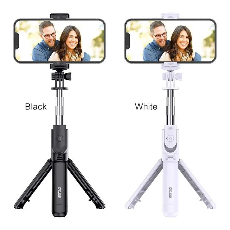 KAKUSIGA New portable live broadcast selfie stick mobile bracket remote control photograph phone holder with tripod function
