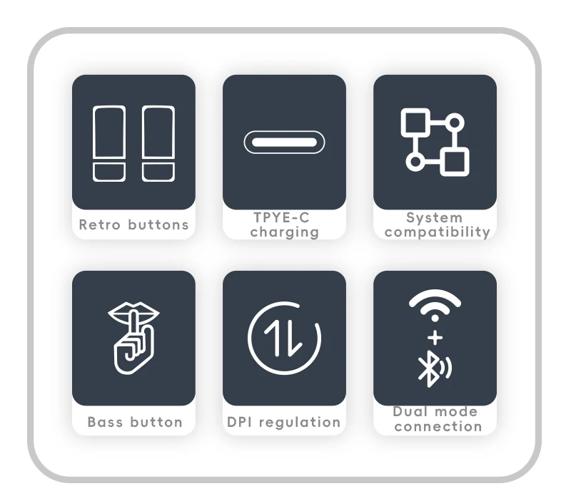 R8 6D 2.4G&BT Gaming Rechargeable Mouse Ultra Lightweight Bluetooth Mouse  For Pc home office