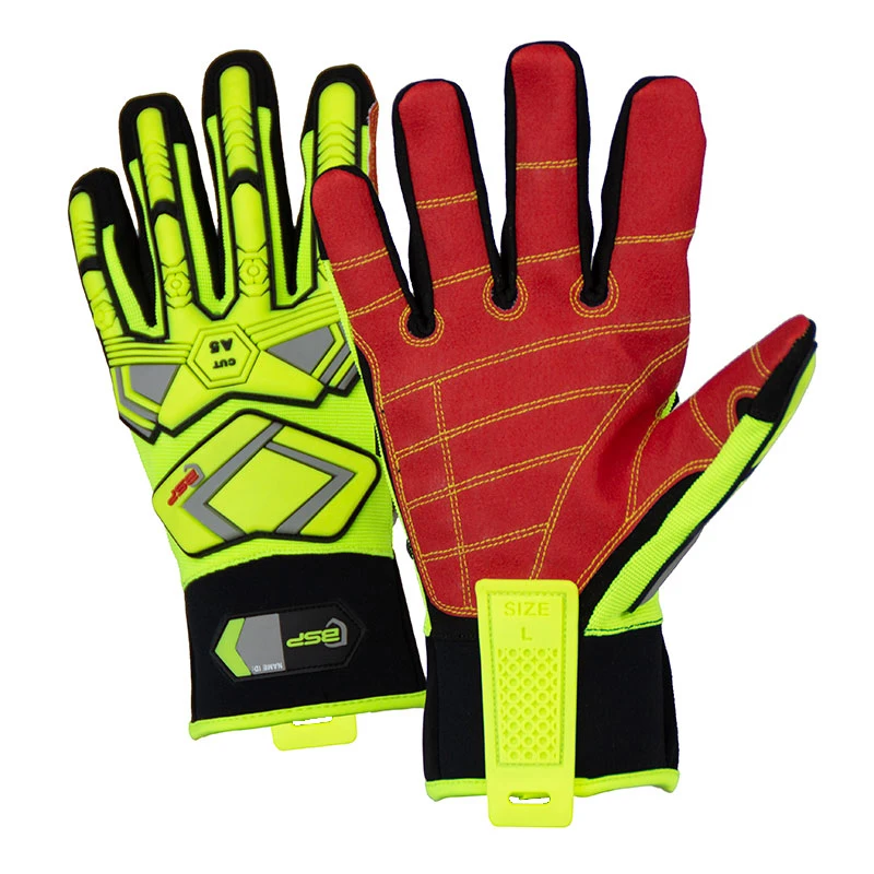 Hot Selling Oil Field Rescue Custom Logo Gas And Oil Safety Extrication Drill Tpr Industrial Impact Work Mechanic Gloves