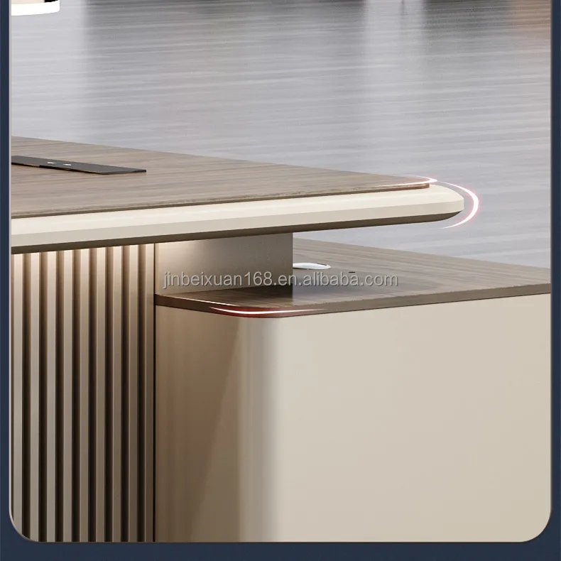 Shunde office furniture big size executive modern L shaped luxury CEO desk