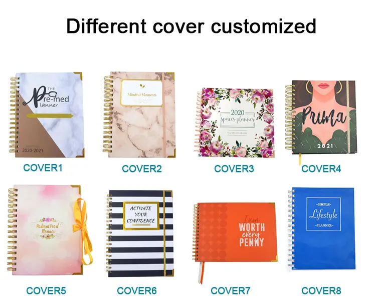 Factory Customized Delicate High Quality Pink Customizable Interior Page Format Spiral Notebook