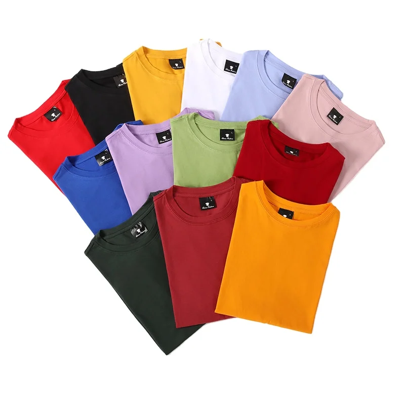 
China Professional Manufacture Cheap Custom Men Custom Logo Best Quality Colorful 200g Cotton Drop Women Shoulder T-Shirt 