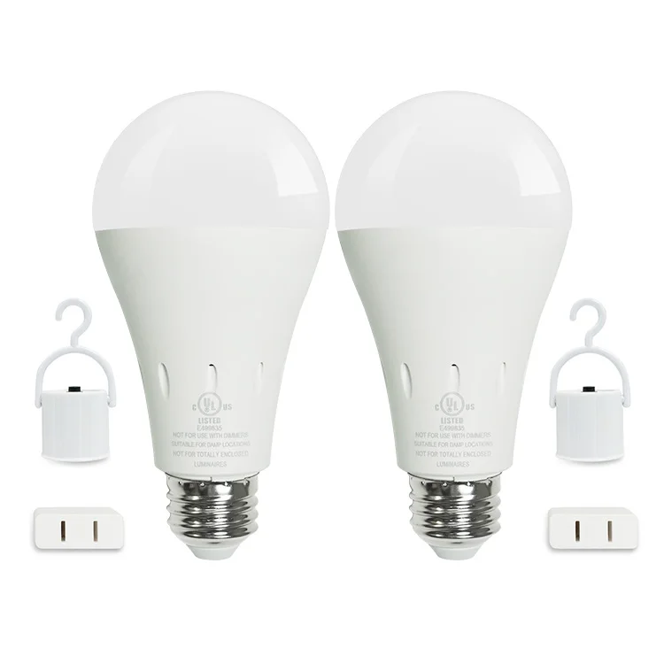 Battery operated rechargeable 220V AC 12V DC led light bulb