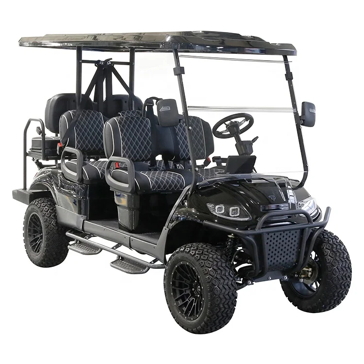 Cheap 6 Passenger Off Road Golf Cart Electric Vehicles With Folded Back Seat