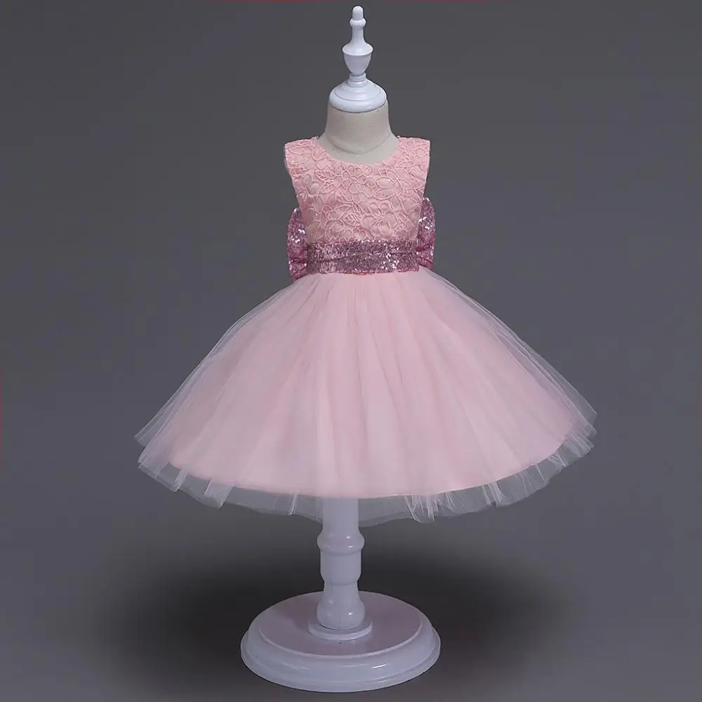 Summer Children Birthday Party Western Frock Design Lovely Baby Girl Tutu Dress High Quality White Tulle Dresses