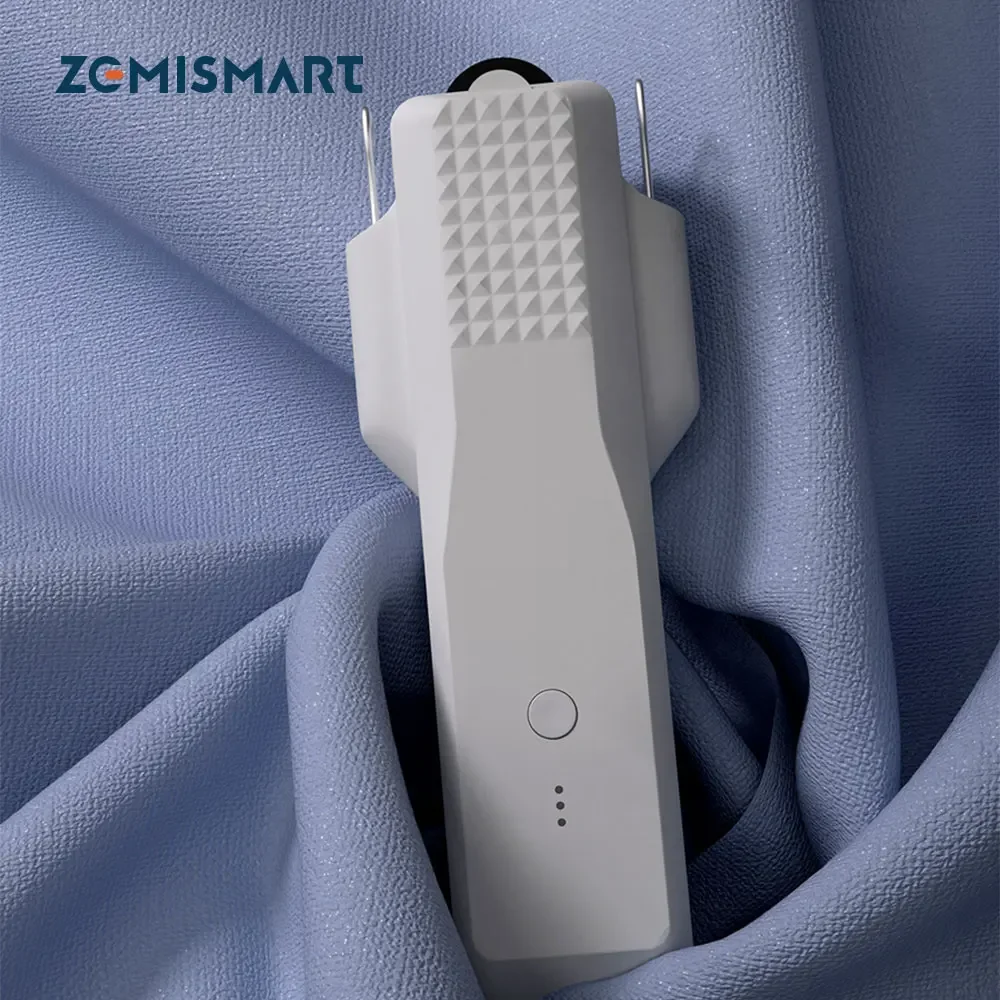 Zemismart Zigbee Curtain Robot Rechargeable Electric Motor for Roman Rod I Type U Type Track Tuya App Alexa Google Home Control