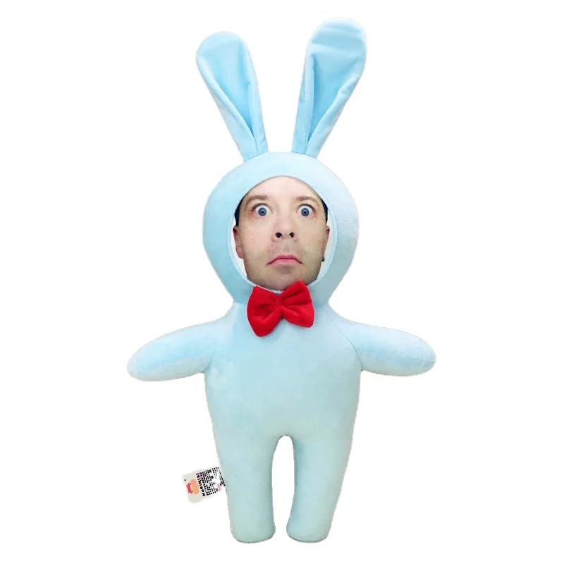 Photo Customized Pillow Bunny Shape Decorative Pillow Quirky