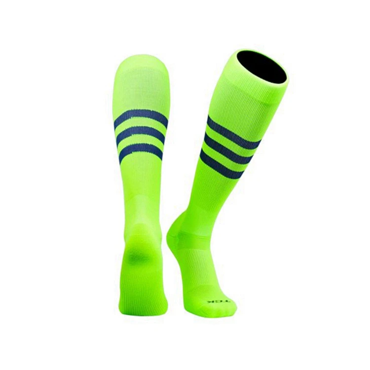 YR-A 090 neon and lime green baseball socks