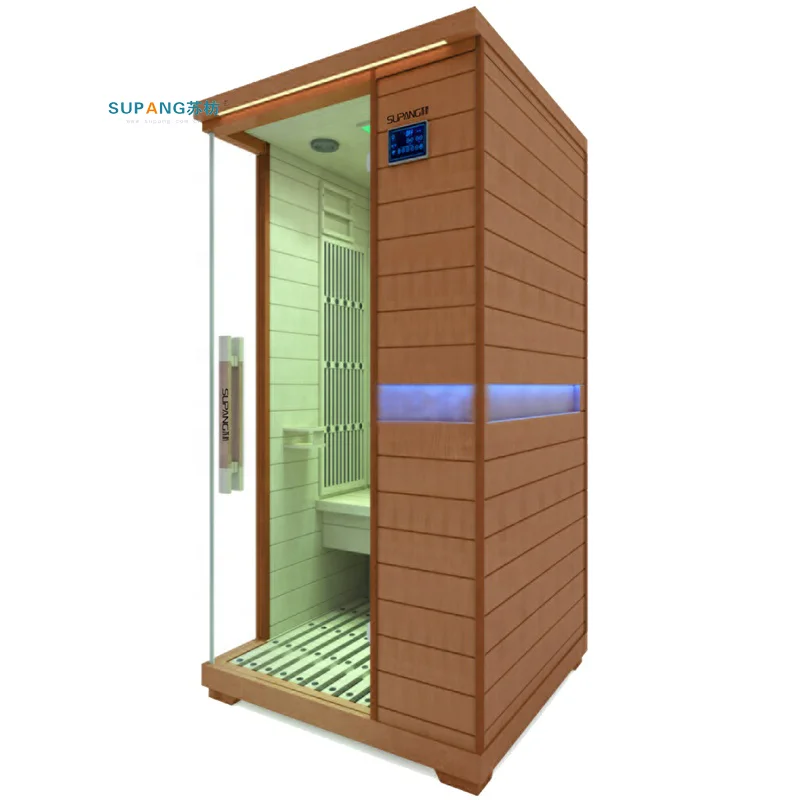 Канадская импортная красная Снежная сосна домашняя Паровая комнатная Сауна для одного человека с сухим потоком инфракрасного излучения