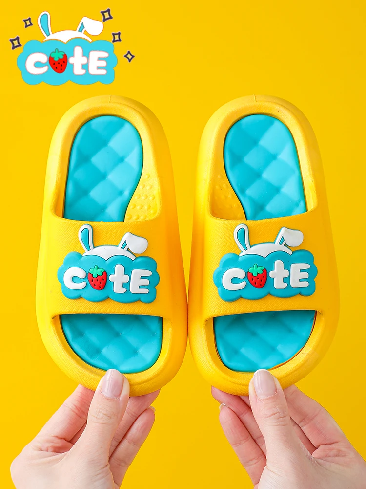 Детские тапочки принцессы для девочки, Нескользящие, водонепроницаемые, с мягкой подошвой, домашние тапочки, тапочки для ванной, Уличная обувь