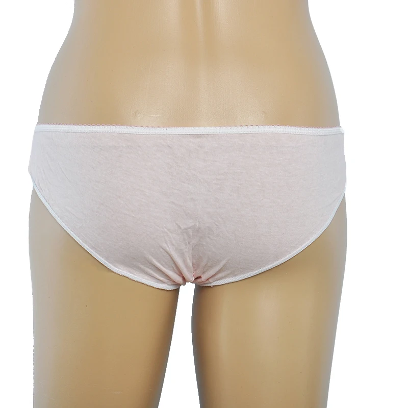 100% Cotton Wholesale Factory Price Cheap Biodegradable Disposable Underwear For Spa Travel Hotel