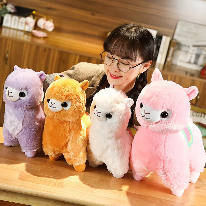 Hot sale a variety of colors 35cm camel stuffed animal alpaca decorated with fluffy wholesale alpaca pillows