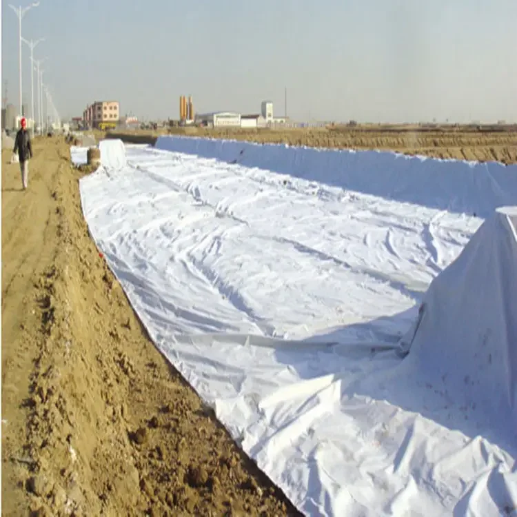 Wholesale price pp geo textile staple fiber nonwoven geotextile drainage fabric 700gsm membrane durable unfading