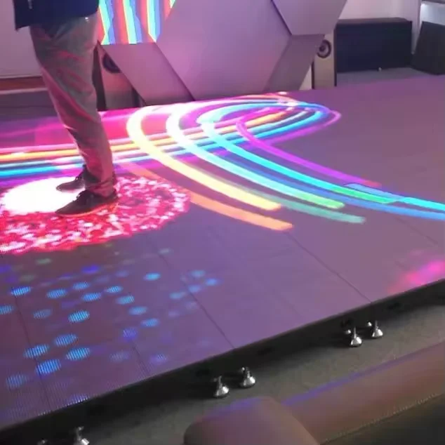 Easy install portable matrix dance floor stage waterproof dj video led digital display dance floor for wedding party event