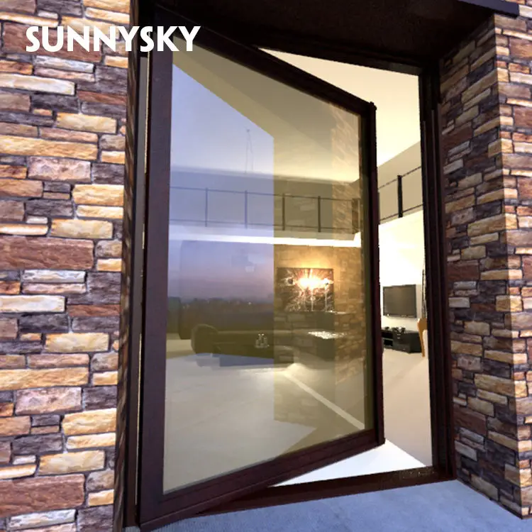 XIYATECH high quality commercial modern aluminum glass exterior storefront main entry entrance pivot door