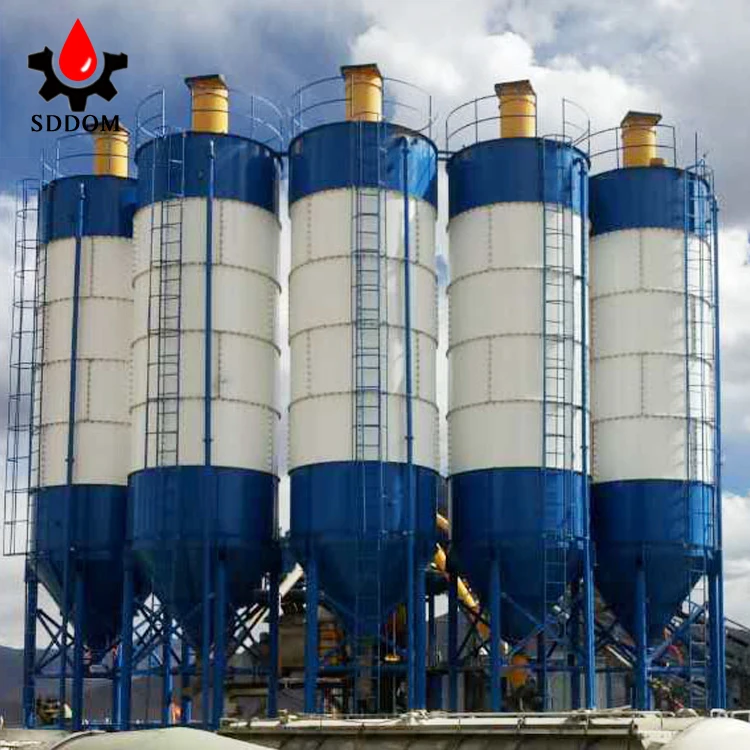 bolted cement silo mobile 50t cement silo  SDDOM Brand CE ISO  50 ton to 3000 ton mobile bolted type cement silo on sale