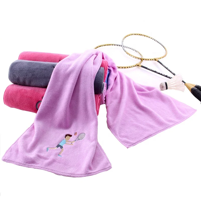 China Manufacture Custom Logo quickly dry microfiber soft embroidery cooling towel sport gym sweat towels
