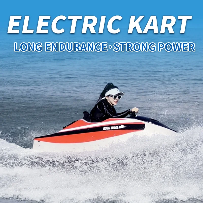 RUSHWAVE boat jetski mini electric kart boat Lithium Battery High speed water entertainment surfboard mini jet boat