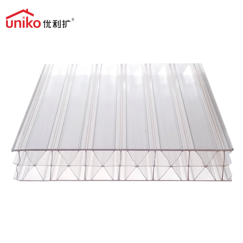 10MM Hollow Clear Polycarbonate sheet Plastic sheet pc Greenhouse Roof Wall Panel