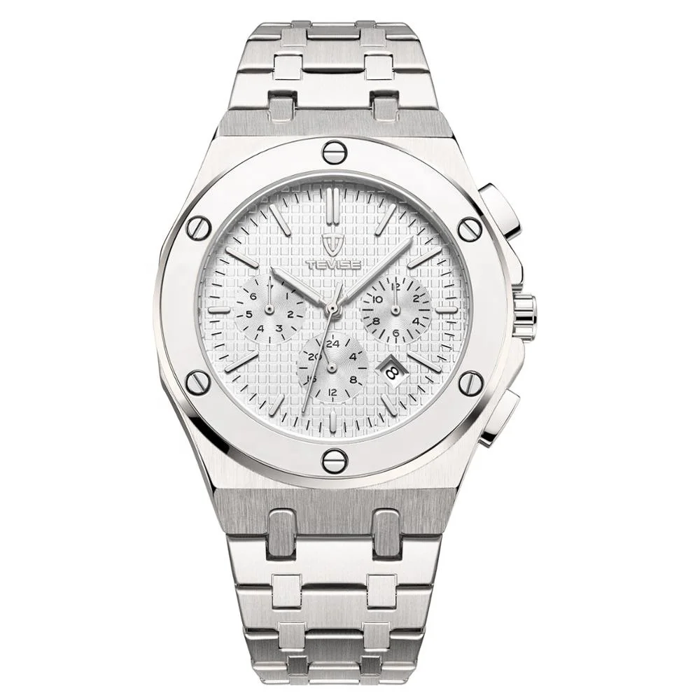 guangzhou watch manufacturer tevise 830 relogio auto luxury brand wristwatches custom logo rose gold men