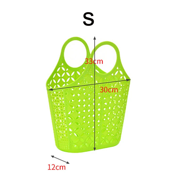 New Arrival Heavy Duty Red Straw Basket Foldable Bag Large Plastic Fruit Vegetable Jelly Basket Bag