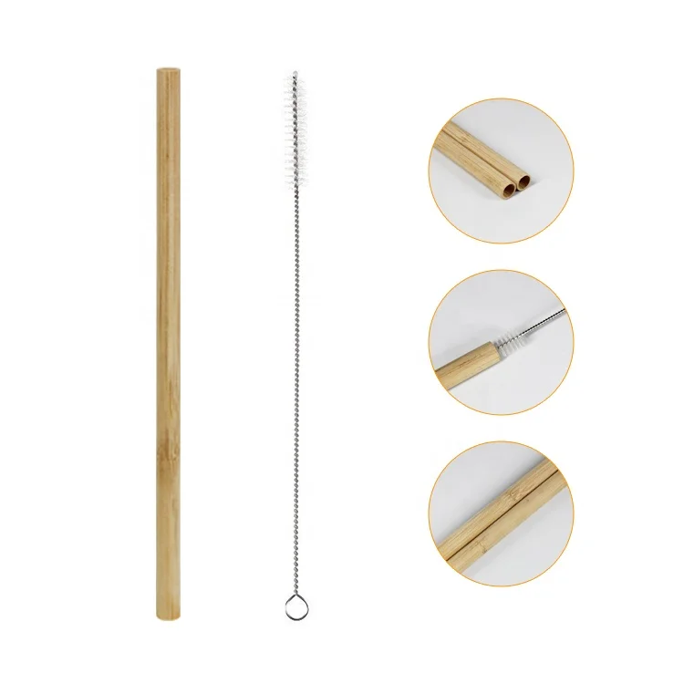 2023 New Reusable Straws Eco-friendly Bamboo Drinking Straw Zero Waste disposable bamboo straws