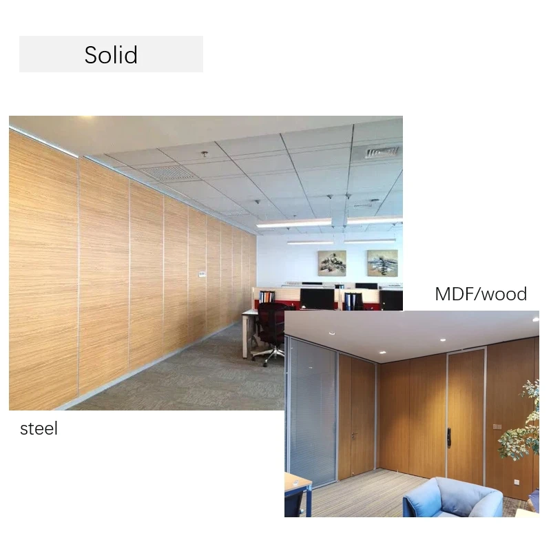 Use New Composite Material PVC WPC Wall Panel For Office Interior Solid Partition Separator Wall