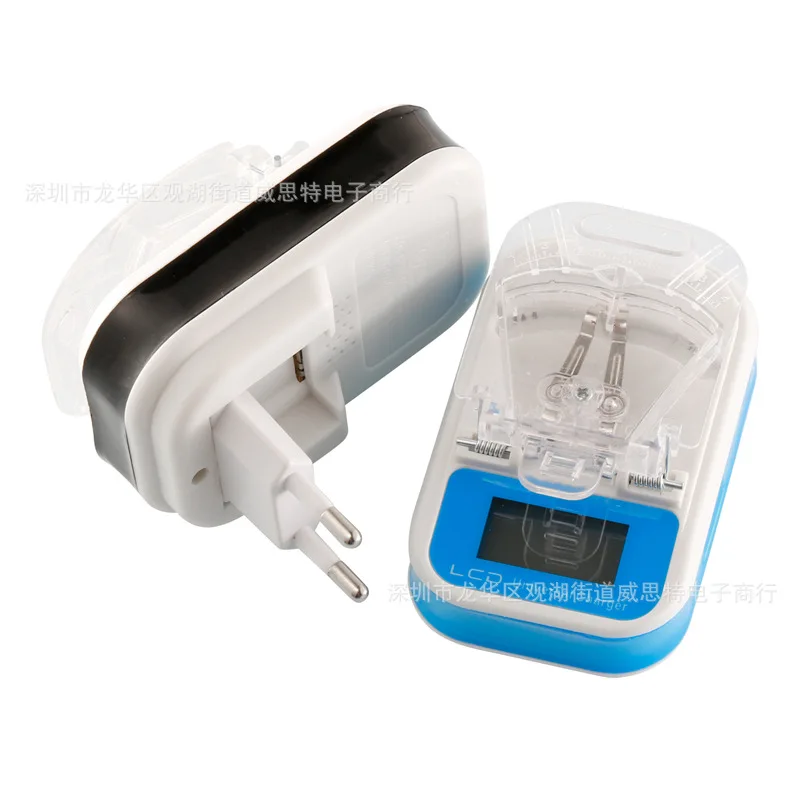 Universal LCD Mobile Cell Phone Battery Wall Travel Charger with USB-Port Promotion