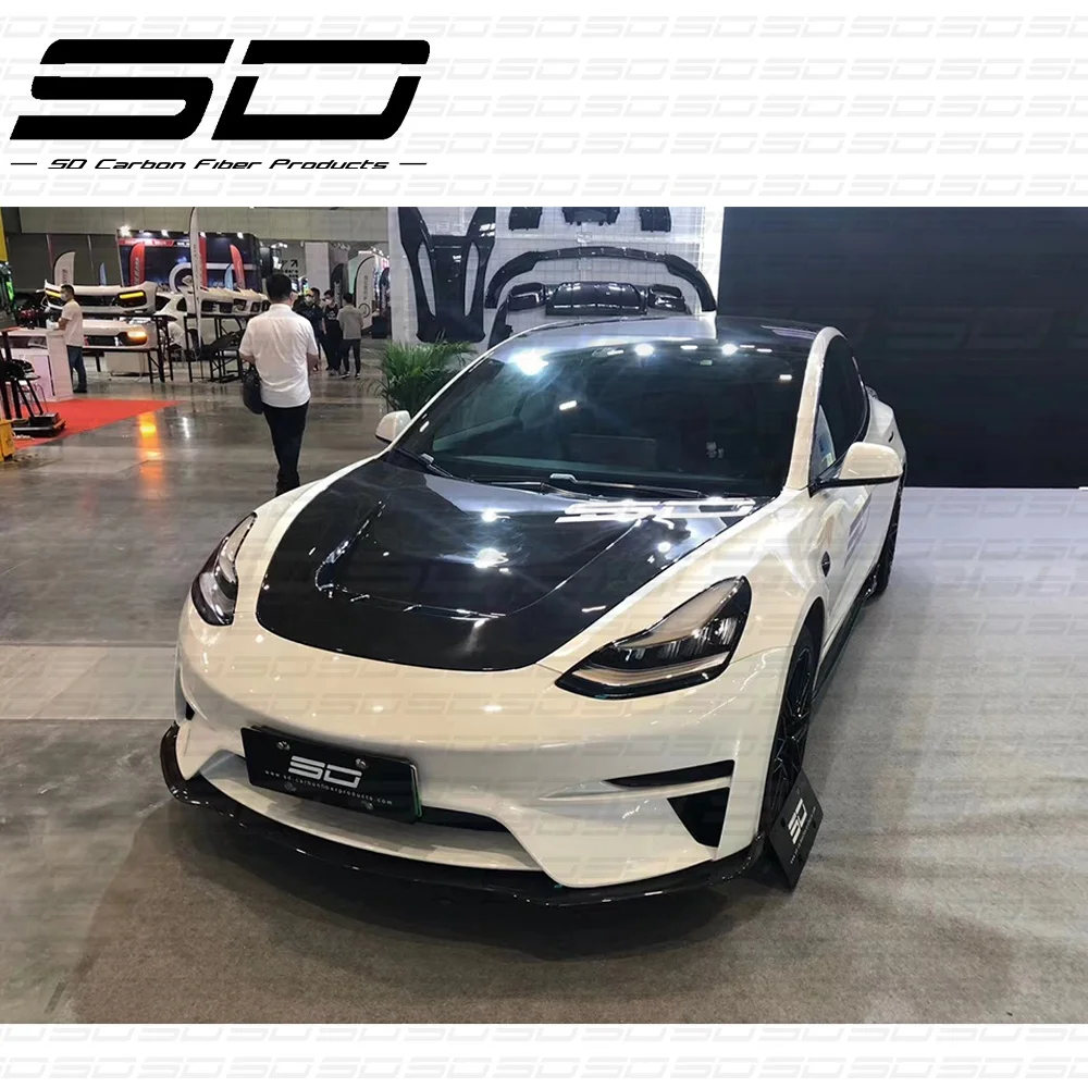Glossy Finish Matt Finish Robot+SD Co-Design FRP+Dry Carbon  Full Set Body kit For Model 3