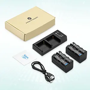 Replacement NP-F750 7.4v 5600mAh Lithium ion Rechargeable Digital Batteries With Charger