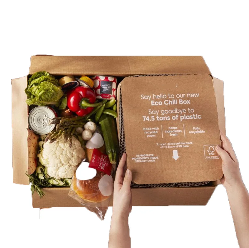 cardboard insulated cold chain boxes for frozen meat/food