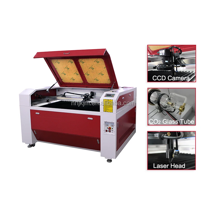 80w promotional easy operation wood acrylic PVC MDF board leather felt fabric CCD Camera Co2  laser cutting engraving machine
