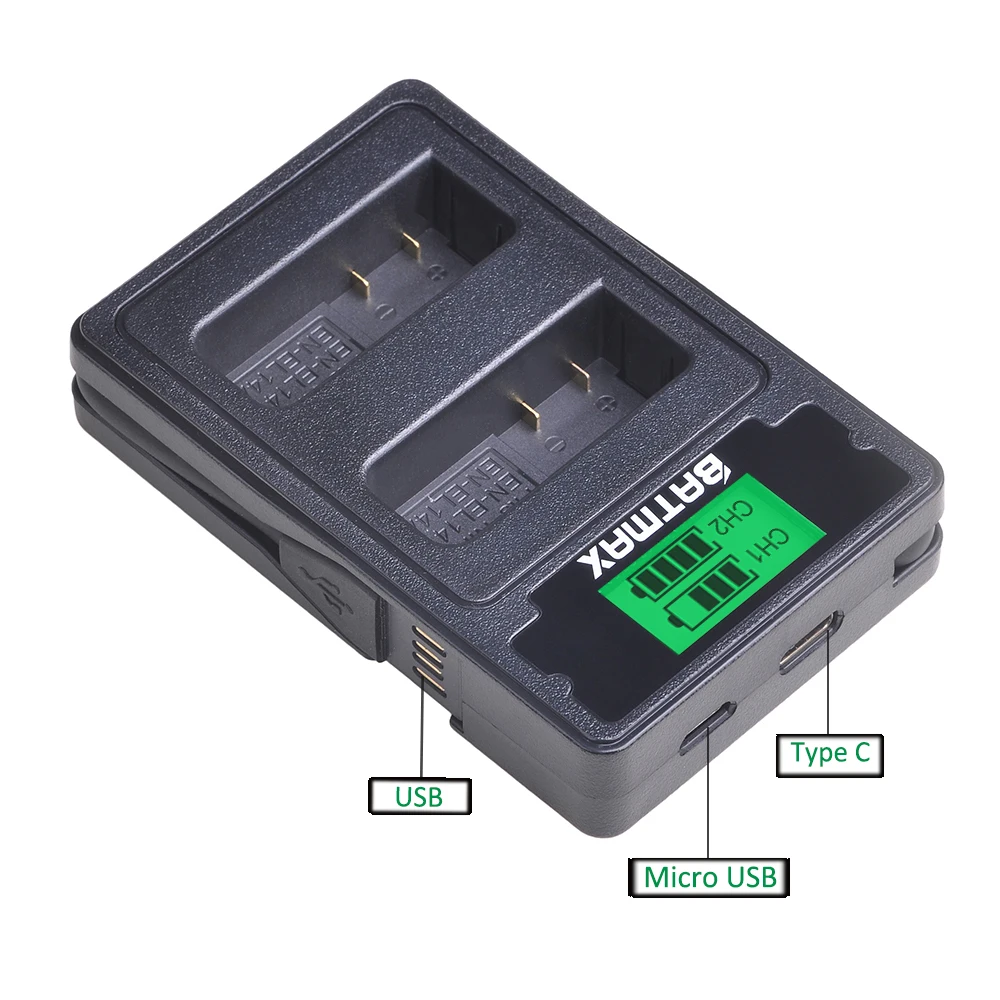 Новый BATMAX EN-EL14 EN-EL14a ENEL14 USB двойное зарядное устройство для Nikon P7700 P7000 P7800 P7100 D3400 D5500 D5300 D5200 D3200 D3300 D5100