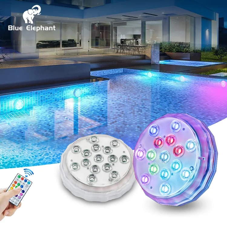 Погружной светодиодный свет магнит пульт дистанционного управления 15LED IP68 RGB светодиодные лампы для бассейна под водой плавательный