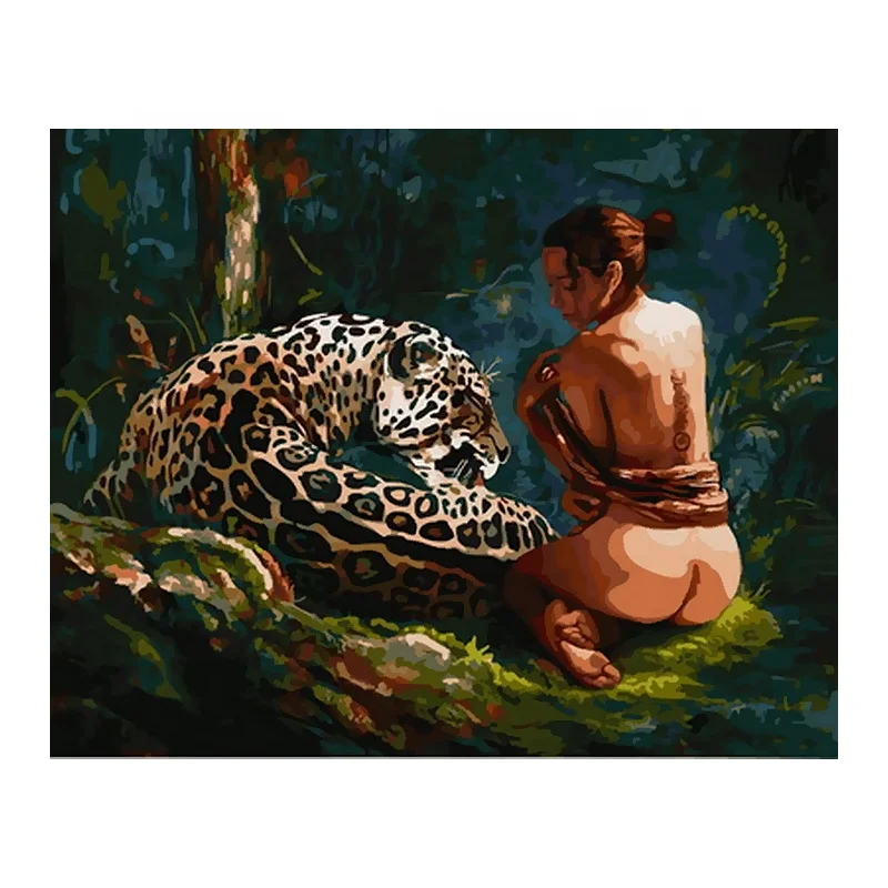 Naked Beautiful Chinese Girl Nudes Picture Handmade DIY Oil Painting By Number Gift Home Decor