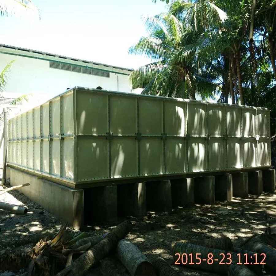 Huili frp modular tank 50m3 grp water tank fire sprinkler system, hydrant grp fiberglass drinking water tank