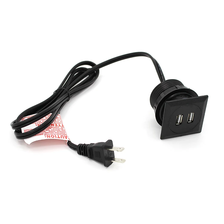 Office Furniture Desktop Socket 2 Port USB Charger dual usb charging outlet for UK/US/EU plug