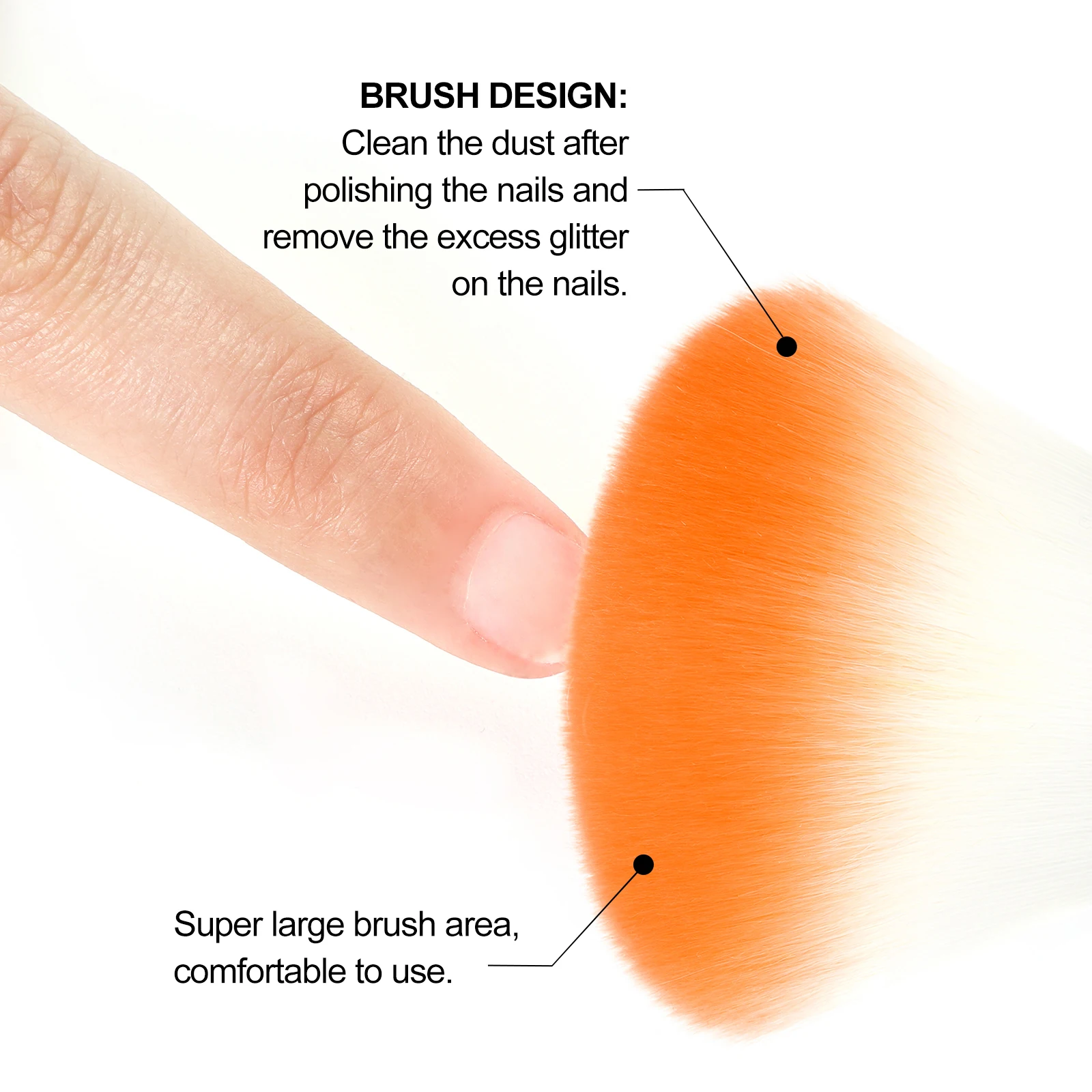 OEM ODM Plastic Bristle Nail Dust Brush for Professional Nail Art DIY Finger Beauty Makeup Nrush Hot Selling High Quality